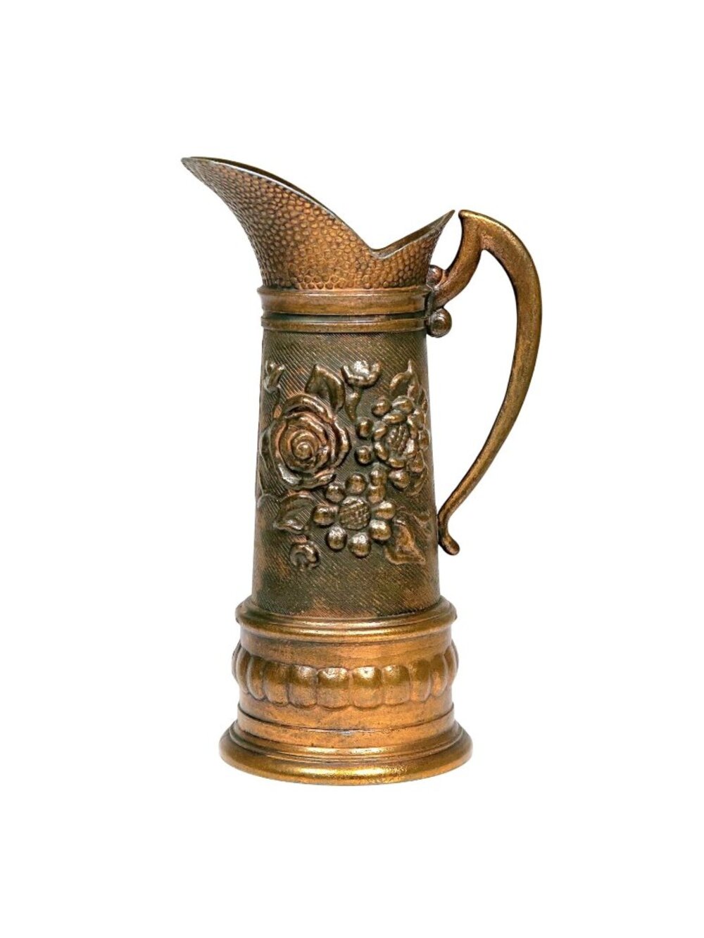 Decorative Floral Brass Pitcher - Made in Italy for Action - Vintage Home Decor